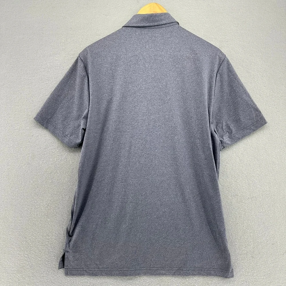 Adidas Golf Polo Shirt Every‎ Shot Live TV Gray Performance Mens M Retro Preppy